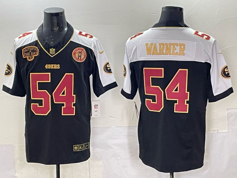 Men 2025 Nike San Francisco 49ers #54 Warner Black Limited NFL Jersey style 0063->san francisco 49ers->NFL Jersey